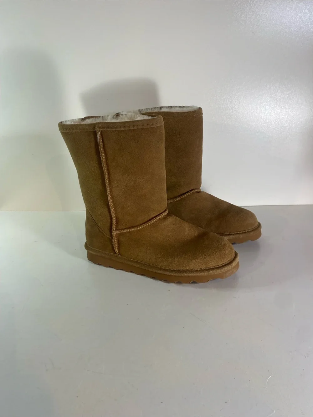 Bearpaw Elle Shearling & Wool Blend Lining Short Boots Size 7